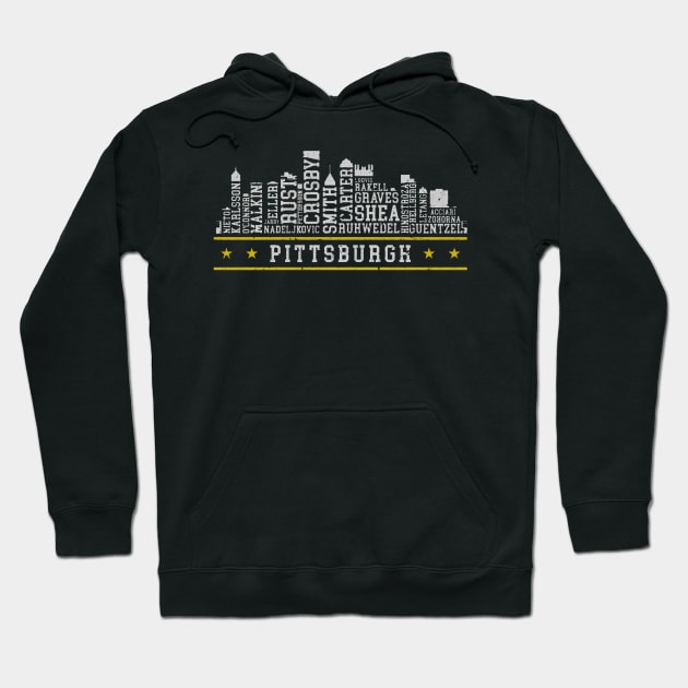 Pittsburgh Hockey Roster Skyline 23 Hoodie by ClarityMacaws